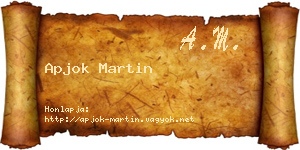 Apjok Martin névjegykártya